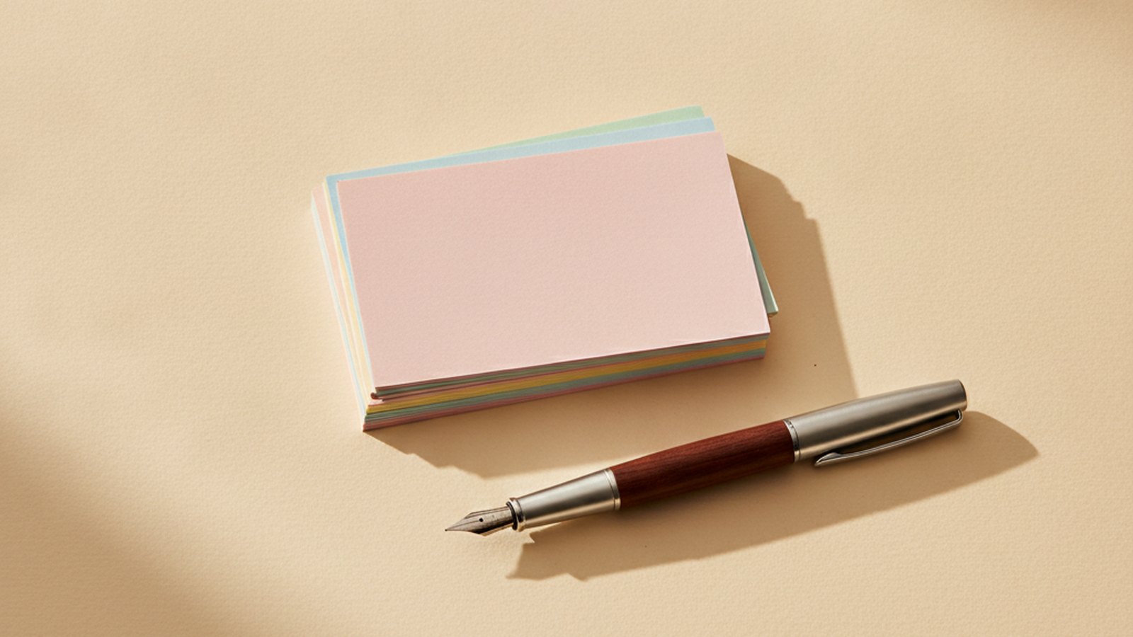 Stationery on a desk