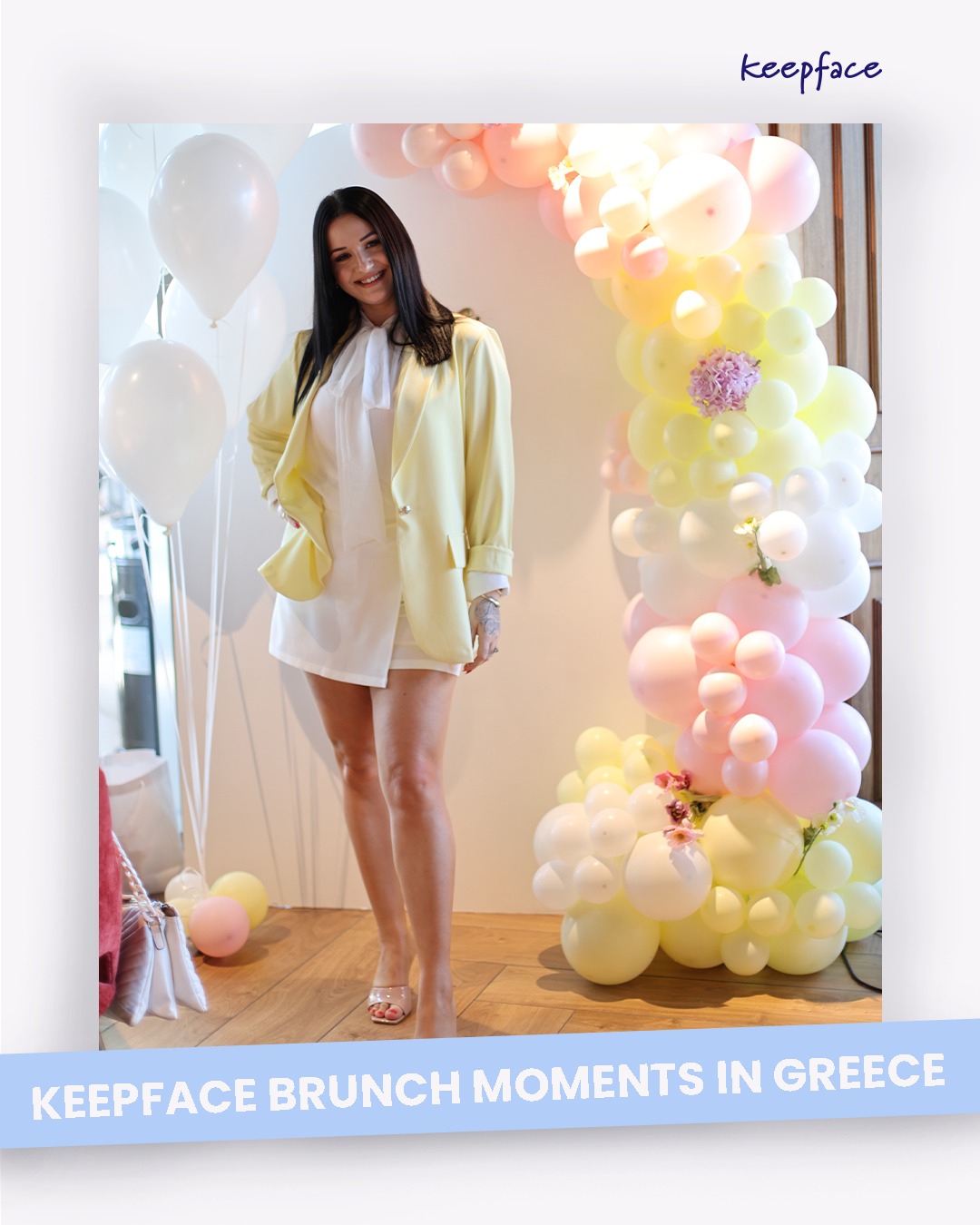 Creators and Keepface team connecting at the Athens Brunch organised by Eleni, April 2026