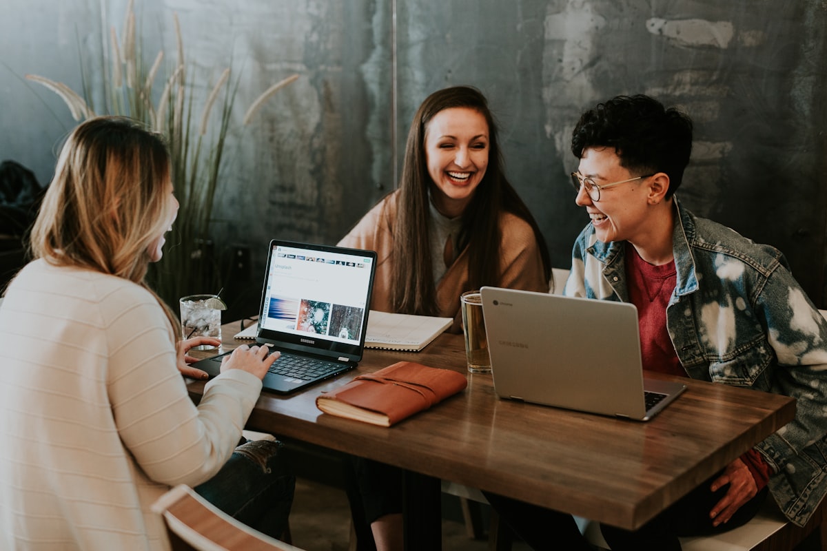 Marketing team collaborating on influencer strategy