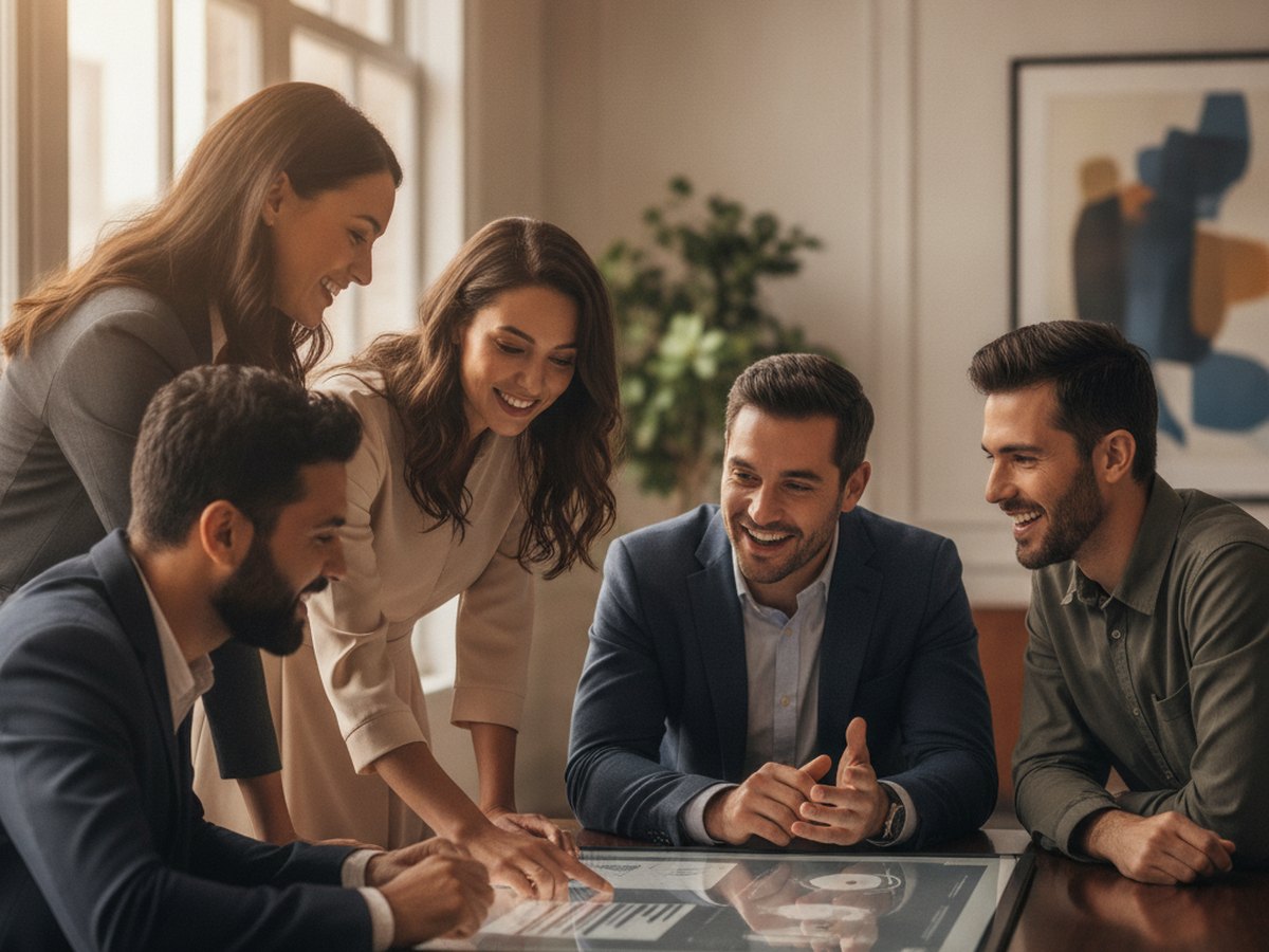 Enterprise marketing team in a strategy session