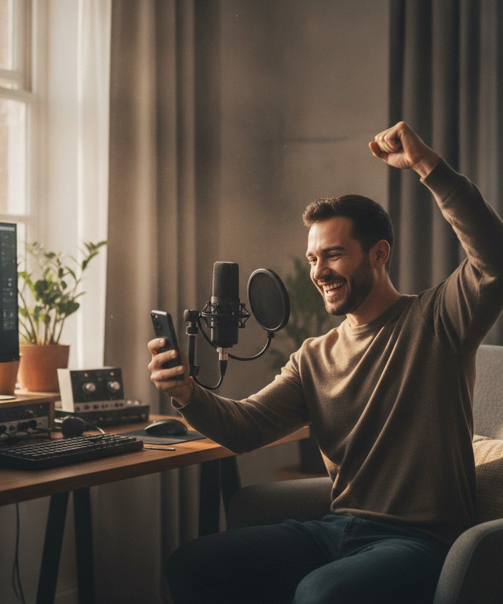 Creator celebrating a payday