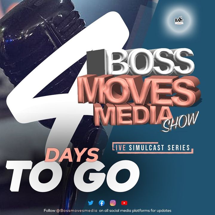 Counting down to the first multicast live show in the land and I can’t wait to be impacted by industry greats and moguls from around the world #BossMovesMediaShow @bossmovesmedia