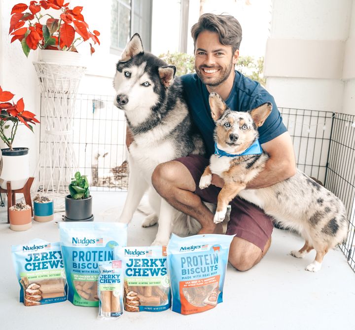 The pups are LOVING these @nudgesdogtreats available on Walmart.com! Feel great about giving these to my pups because they are all-natural made with real chicken in the USA. I had to hold Stormy because she literally couldn't control herself with the treats in front of her. #NudgesDogTreats #SayItWithANudge #ad