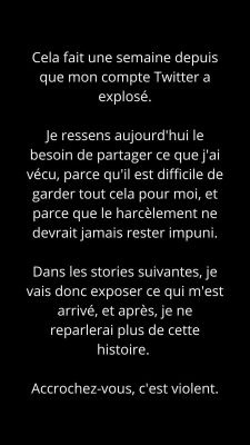 RT @Natalhea_: Parce que le harcèlement ne devrait jamais rester impuni. 1/19 https://t.co/tQTFvakKm6