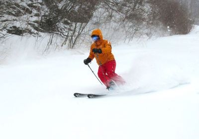 We've been in search of new unicorn ski resorts in Japan, which has been a bit challenging lately considering many of the Nagano/Niigata/Gunma ski resorts have been suffering from yuck snow conditions. We have been hanging out in Gunma waiting for the elusive storm that was meant to arrive a couple of days ago (it hit Nagano/Niigata yesterday). Today we hit this little ski area with about 5-10cm of dust on glacial-like rough crust & it was snowing all day so it improved a little in the afternoon (& it's forecast to snow plenty tonight). Despite the marginal snow conditions (Japoo we're calling it!) we took a look around and the verdict is a bit undecided about whether this ski area is going to excite & entice any powder hounds. It does have some small steepish pitches and there appears to be a little tree skiing (albeit tight trees mostly). You wouldn't go there especially, but it's worth including for a day on road trip of Gunma: https://www.powderhounds.com/Japan/Honshu/Oguna-Hotaka.aspx