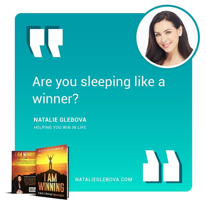 I believe in good quality and proper quantity of sleep if you are to live a winning life 🏆😴 Are you getting enough hours of uninterrupted sleep per night? Experts say 7-8 is the average we should be getting. Also, are you waking up with worry or have restless sleep? 🤔 Do you wake up refreshed and ready to start your day? ⏰ Ask yourself these questions to see if your sleep is helping you win your day! 🌅 #winwithnatalie #iamwinning🏆 #IAMWINNING #TheWinningMovement #winyourlife #winyourday #winners #wininlife #NatalieGlebova